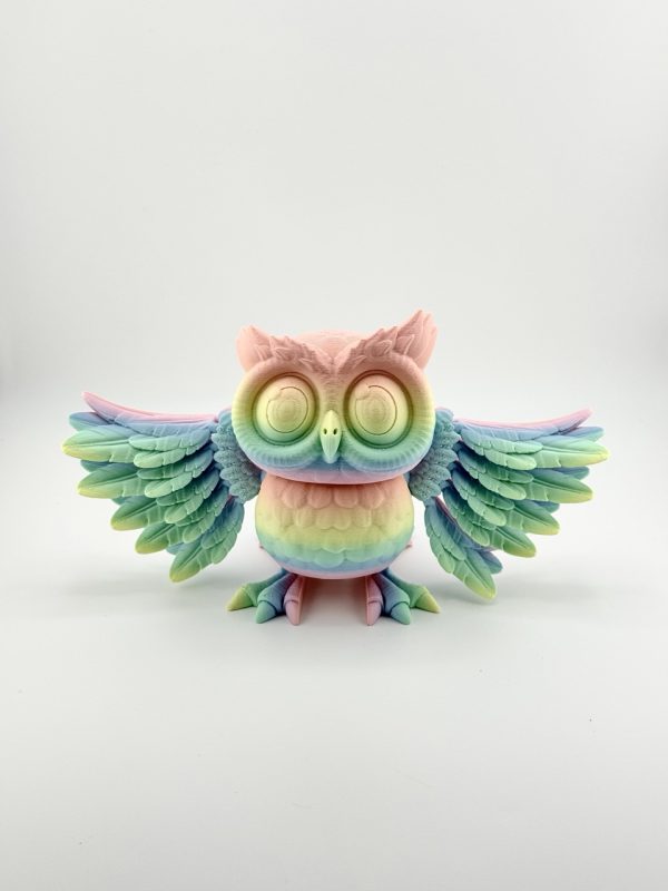 Articulated owl figure - 3D printed sculpture for collectors and enthusiasts