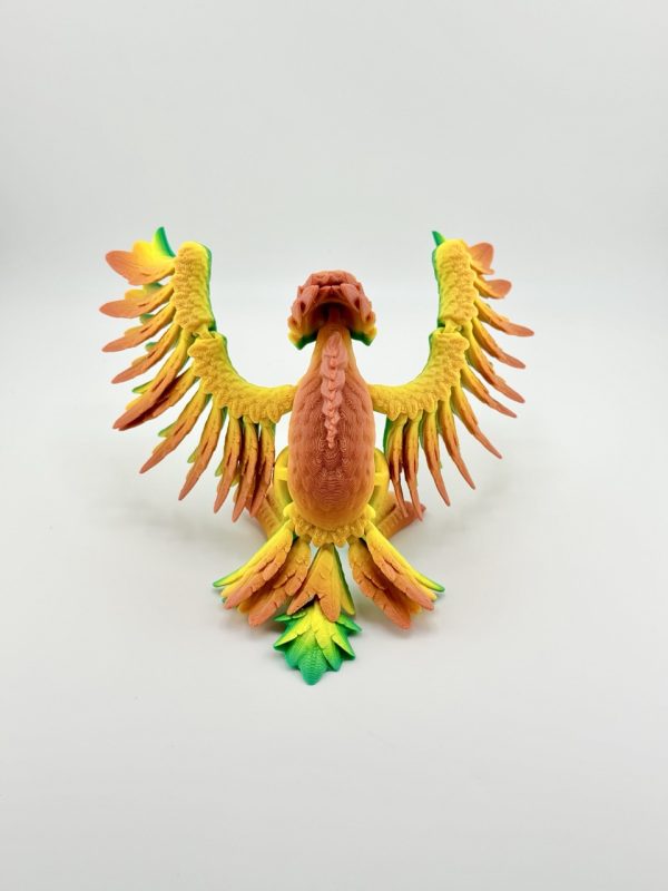 Articulated Phoenix sculpture - Multi-Color-3D printed figure for collectors and mythology enthusiasts