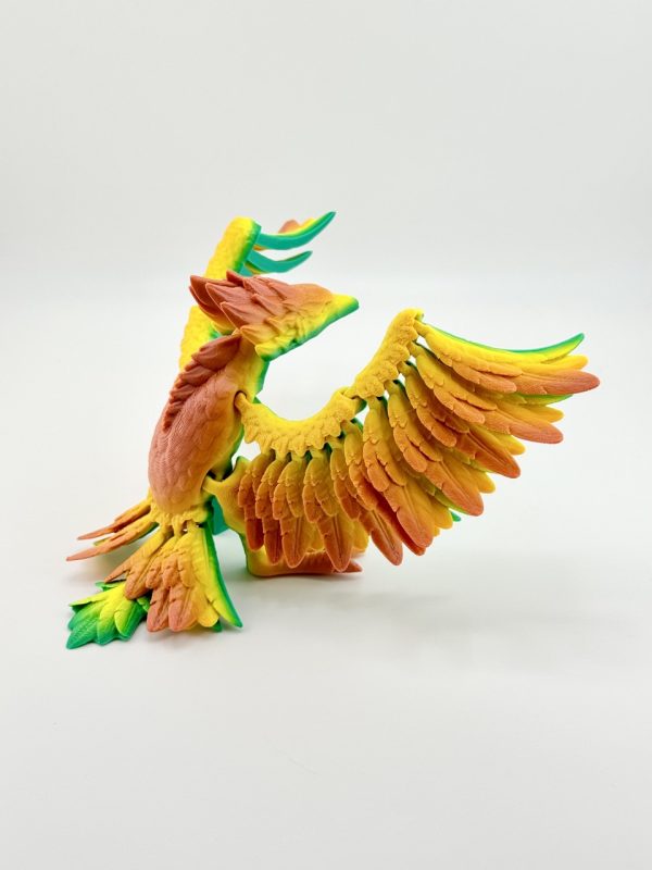 Articulated Phoenix sculpture - Multi-Color-3D printed figure for collectors and mythology enthusiasts