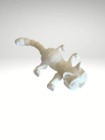 3D-printed-cat figurine-with-movable-hands-and tail.