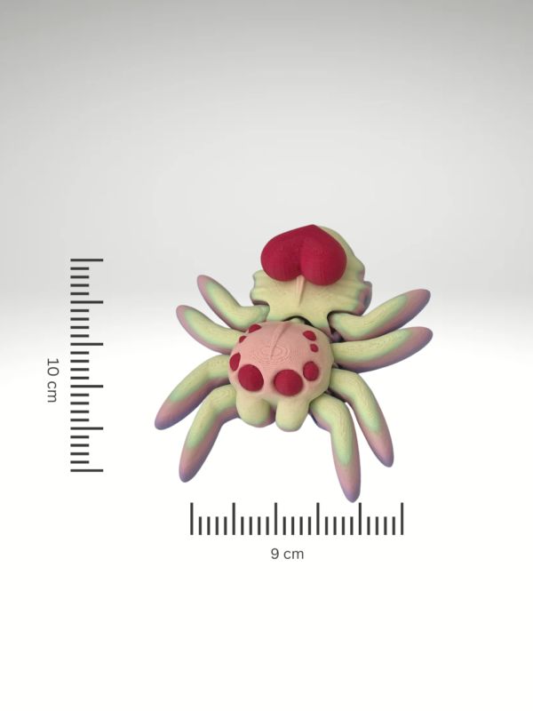 A-3D-printed-spider-figurine-with-a-heart-atop-its-body-combining-a-playful-and-unique-design.