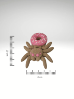 A-3D-printed-spider-figurine-with-a-donut-shaped-body-combining-playful-design-and-quirky-charm.