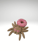 A-3D-printed-spider-figurine-with-a-donut-shaped-body-combining-playful-design-and-quirky-charm.